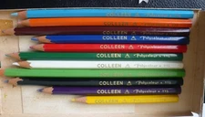 VINTAGE BOX OF 11 COLLEEN COLOURED PENCILS JAPAN