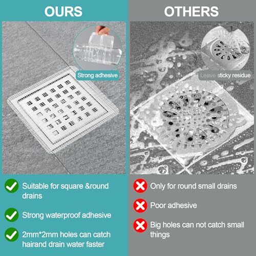 Pcs-Disposable Shower Drain Hair Catcher&Bathtub Drain Stopper&Shower Hair 60 - Picture 7 of 7