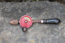 trapano manuale piton 23 cm vintage officina ceramica legno fai da te