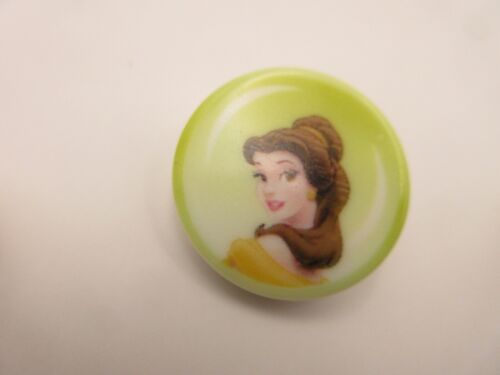 1" Lot (3) Vtg Button Plastic DISNEY PRINCESS White Cinderella Shank Craft Round - Picture 3 of 6