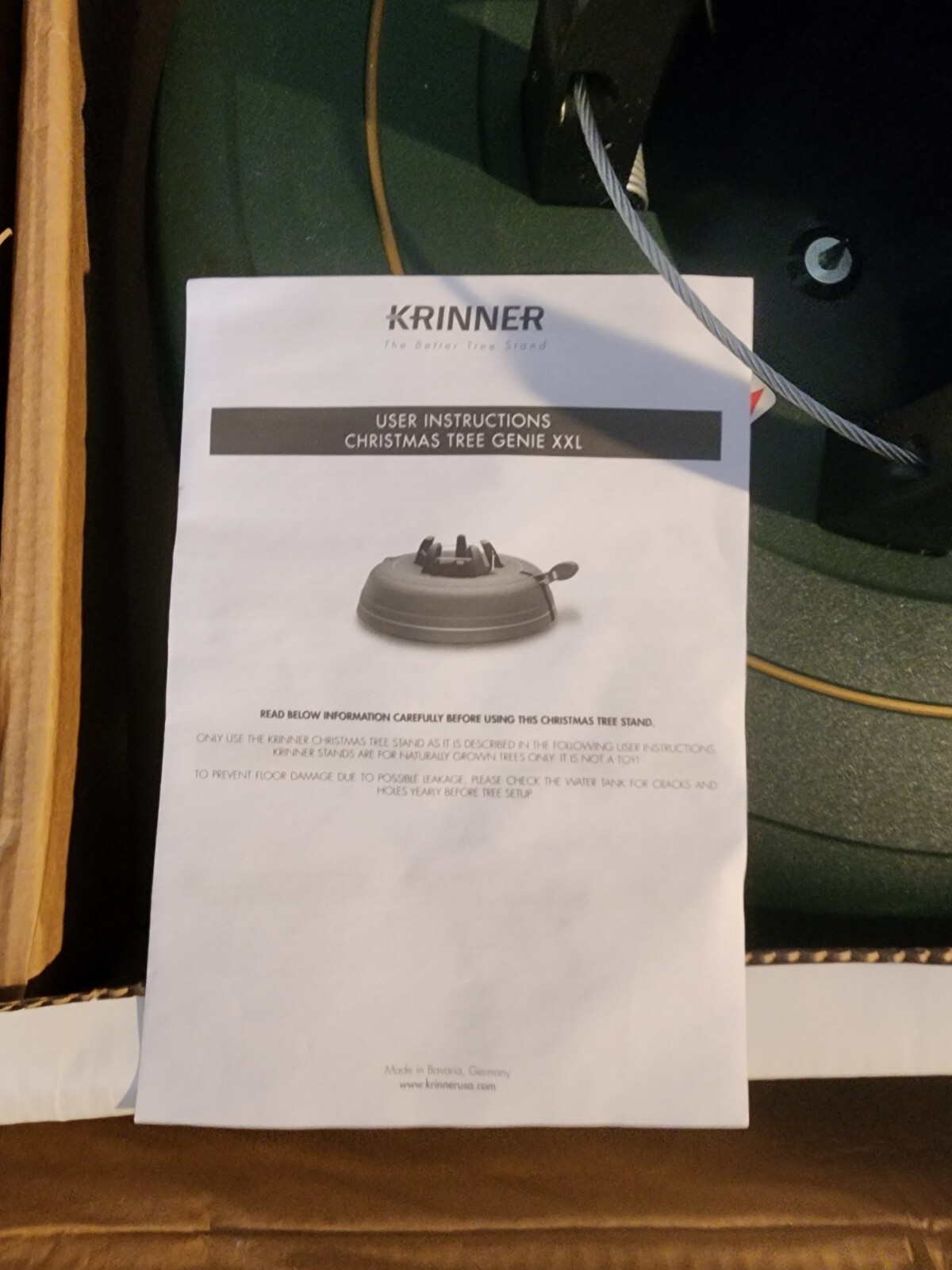 Krinner Genie XXL Deluxe Christmas Tree Stand - Green