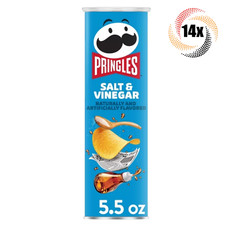 14x Cans Pringles Salt  Vinegar Bursting Flavor Potato Crisps Chips  5.5oz