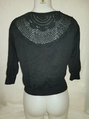 Gorgeous black PEACOCKS cardigan jumper top Size 16 - Image 1 of 3