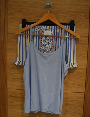RACER BACK JERSEY CAMISOLE  SHORTS  PYJAMAS  SIZE UK   12 / 14           R11