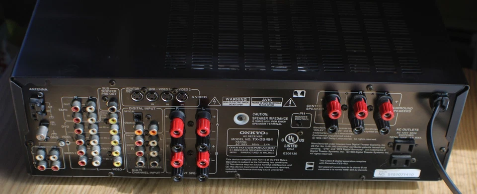 Onkyo AV Receiver TX-DS494 Home Surround Sound Theater Stereo System, No Remote - Image 2 of 4