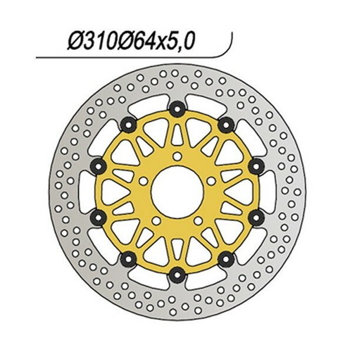 TARAZON Disco Freno Posteriore 240 Mm Per Suzuki GSF, Bandit, Gladius, GSX E GSR – In Acciaio Inox 420 Con Mozzo In Alluminio