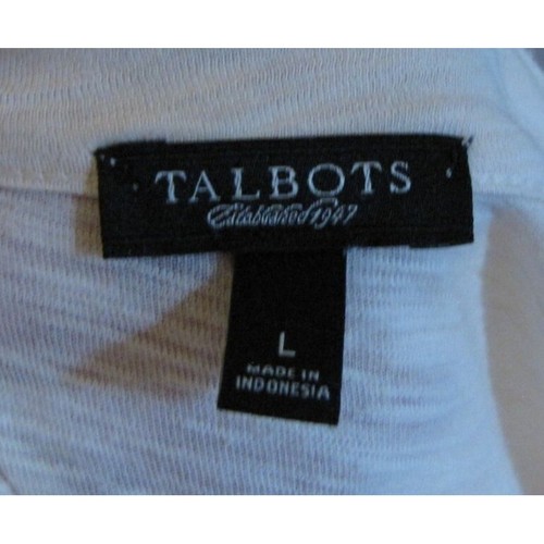 Cárdigan Talbots L Off White tejido crema algodón holgado - Imagen 3 de 3