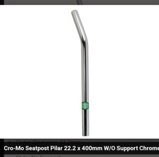 CHROME/SILVER CRO-MO LAID BACK BICYCLE SEAT POST 22.2MM BMX CRUISER BICYCLES