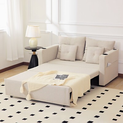 Redlife Convertible Comfy Sleeper Sofa 3-in-1 Pull Out Bed Sofa Loveseat Couch