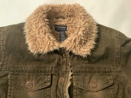 Vintage American Eagle Outfitters Corduroy Sherpa Brown jacket Sz Medium - Picture 2 of 20