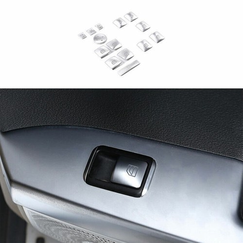 Fit For Benz GLE GLS 2016-2019 Matte Silver Glass Window Lifting Panel Sticker