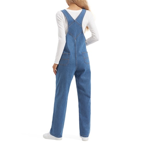 HISEA Women Stretch Bib Overalls Relaxed Fit Casual Jumpsuit Work Dungaree Jeans - Picture 12 of 42