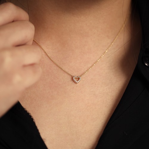 Diamond Heart Necklace | Set Heart 