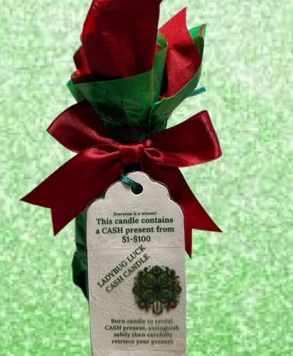 LUCKY CASH CANDLE•Money Candle with REAL $ money inside! From $1-$100 In Each - Picture 8 of 18