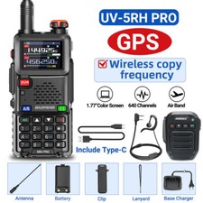 1Pcs Baofeng 5RH PRO GPS FM Walkie Talkie Multi Band Two Way Radio Bluetooth Mic