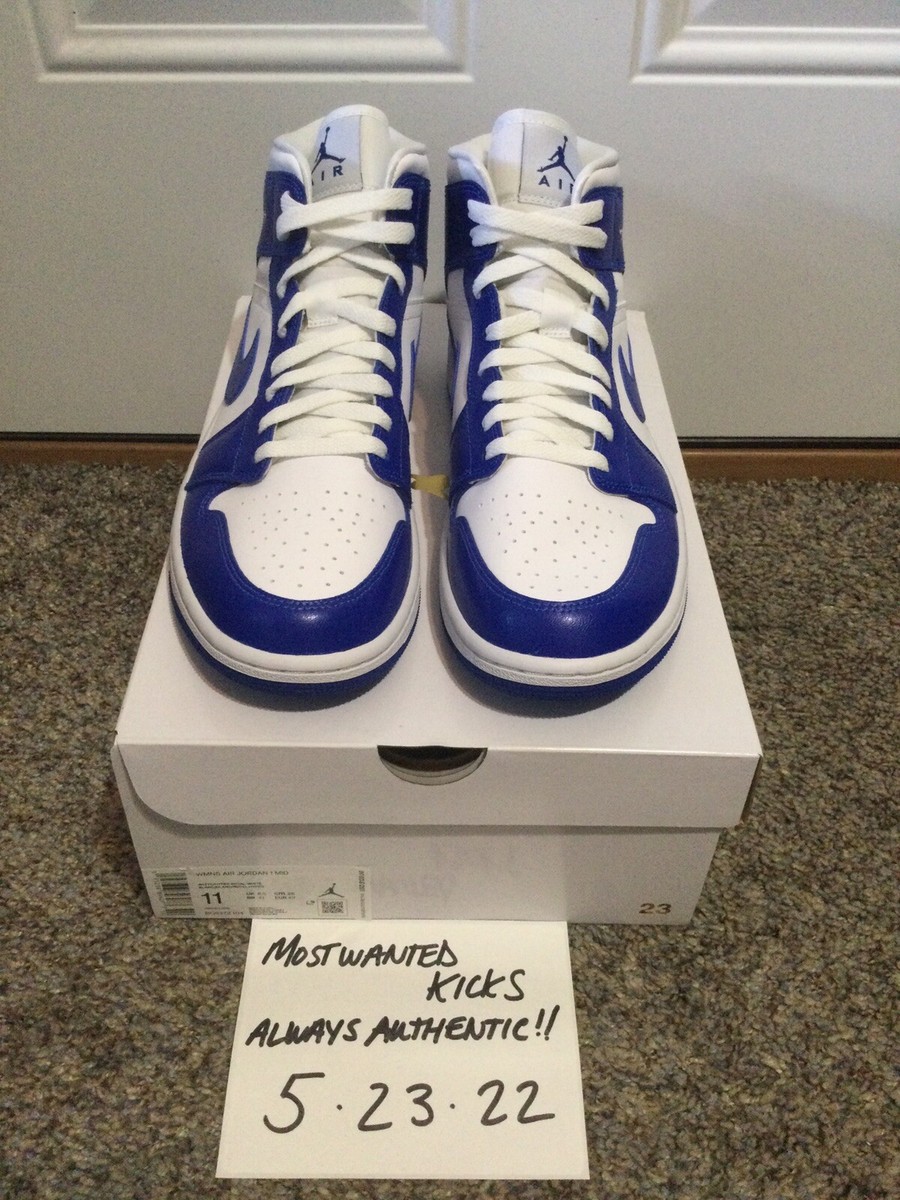 DS 2021 Nike Air Jordan Retro 1 Mid Kentucky Blue Women's Sz