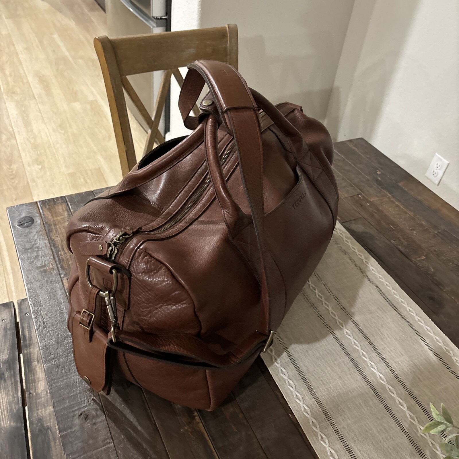 Tecovas Full Grain Leather Large Duffle Bag Brown eBay