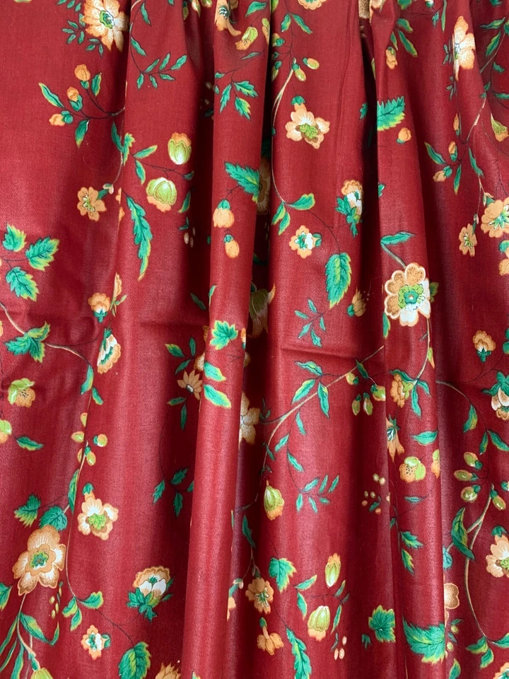 Ткань Waverly Kew Gardens с красным цветочным узором 1,25 ярда обивка ситцевый хлопок - Изображение 3 из 4