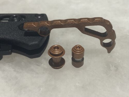 Copper Steel Axis + Thumb Stud & Aluminum Spacer For Benchmade Bugout 535 Knife - Picture 4 of 6