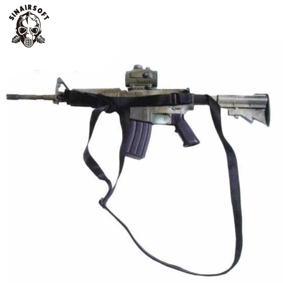 Adjustable Single 1 One Point Rifle Sling Bungee Tactical Airsoft AEG Gun Strap - Image 4 of 4