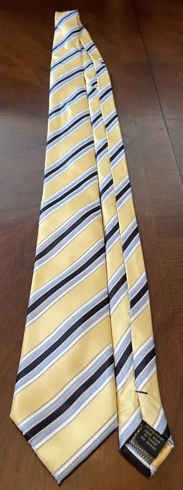 Valerio Garati Dorado Azul Negro Hecho a Mano 100% Poliéster Hecho en China Foto 3 de 4