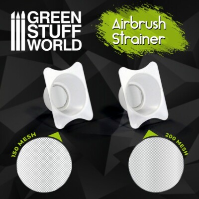 Airbrush Cup Strainers x2 - Painting Tools modelling Hobby filter purification 