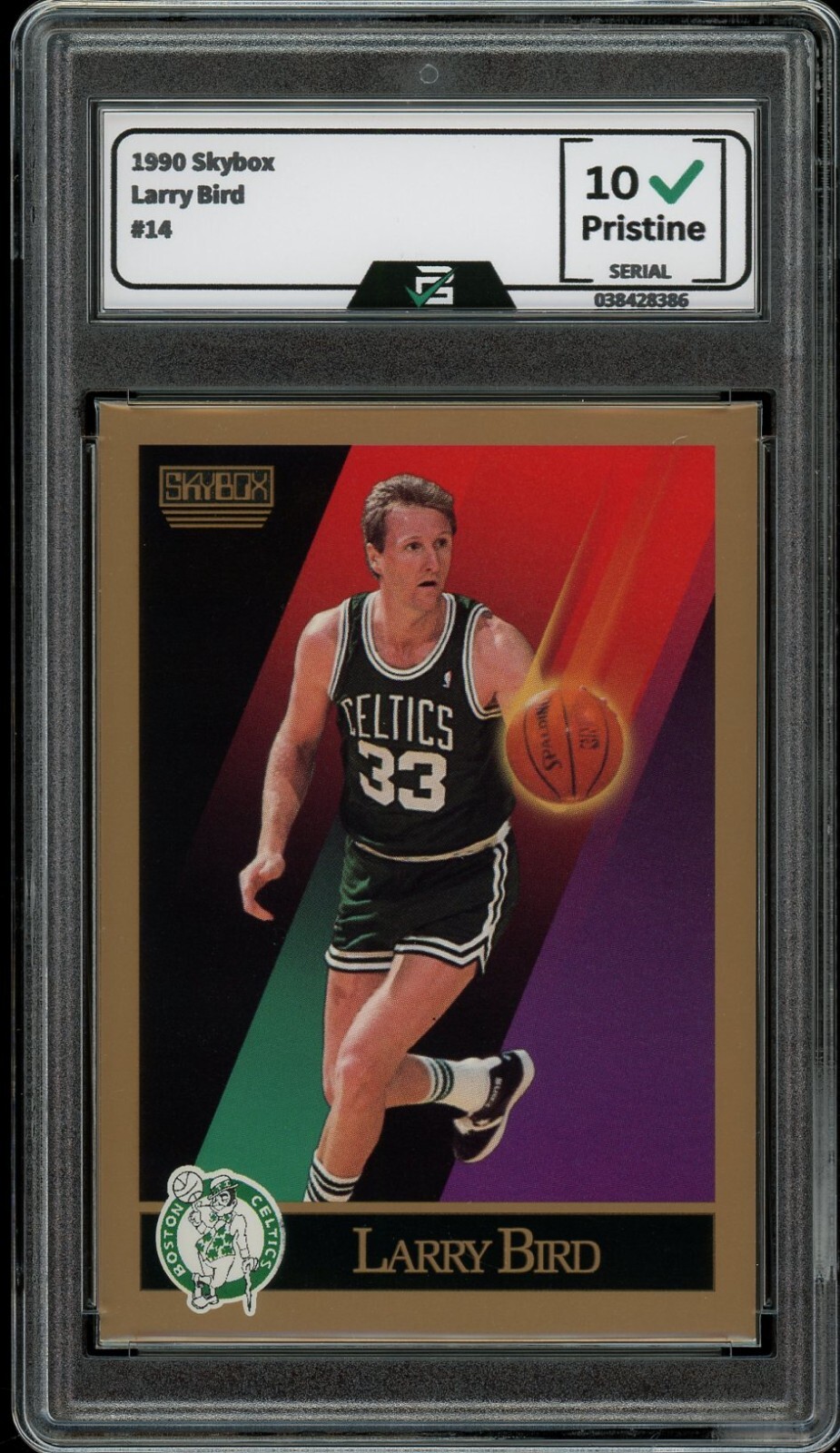 1990 Skybox #14 Larry Bird GRADED 10 GEM MINT Card Boston Celtics HOF