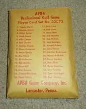 APBA Pro Golf Cards 32C72. Original Owner. Cards are Mint Condition! Never Used