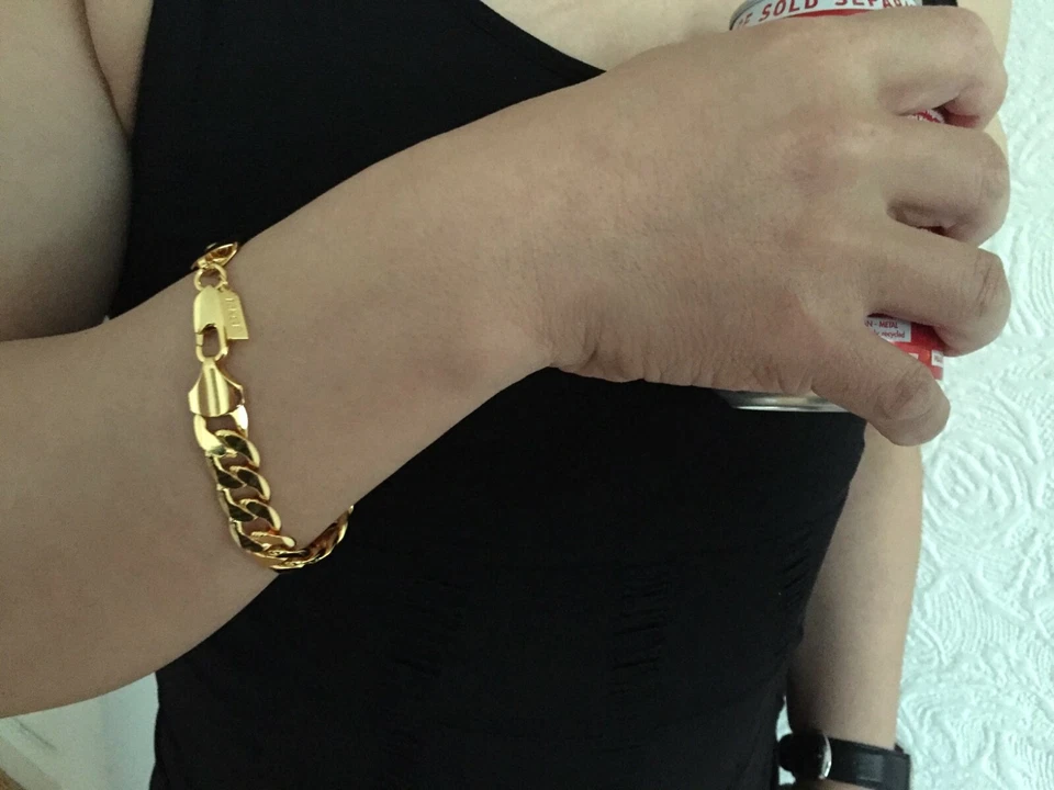 SG1208 Exclusivo No Desteñir Color 24K Protegido 18K Collar Chapado Oro Pulsera - Imagen 4 de 4