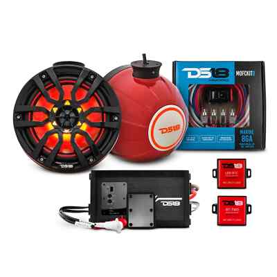 DS18 Jet Ski Package - 6.5'' Speakers, Amplifier, Amp Kit & Bluetooth Controllers