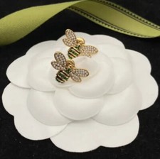 Charming Gold-Tone Honeybee Stud Earrings-Designer Bee Inspired earrings