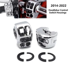 Chrome Switch Button Housing Cover Bar Hand Control for Harley Touring Trike 14+