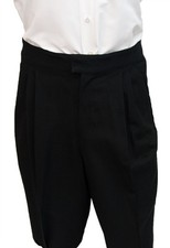 Mens Black Traditional Prom Tuxedo Trousers 100 Wool Pants Choose Your Size