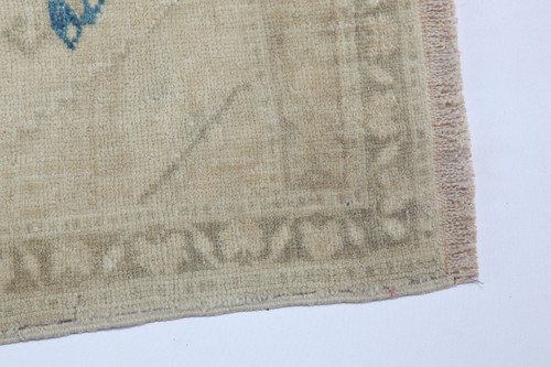 Tappeti blu, tappeto turco oushak, tappeto da pavimento, tappeto decorativo di lana, tappeto 47""x20 - Foto 4 di 8