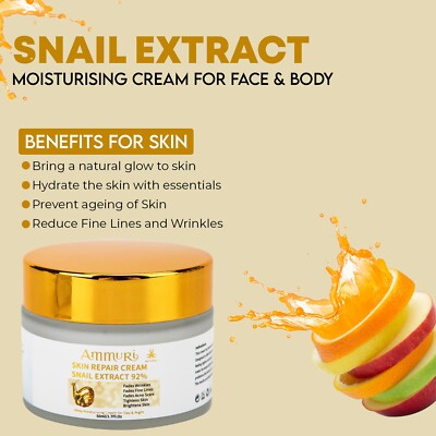 Ammuri Snail Wrinkle Smoother Cream - Natural Hydration & Renewal 50ml -