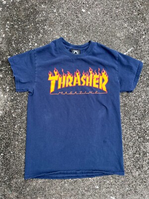 Thrasher Vintage 90s Tshirt womens Small dark blue | eBay
