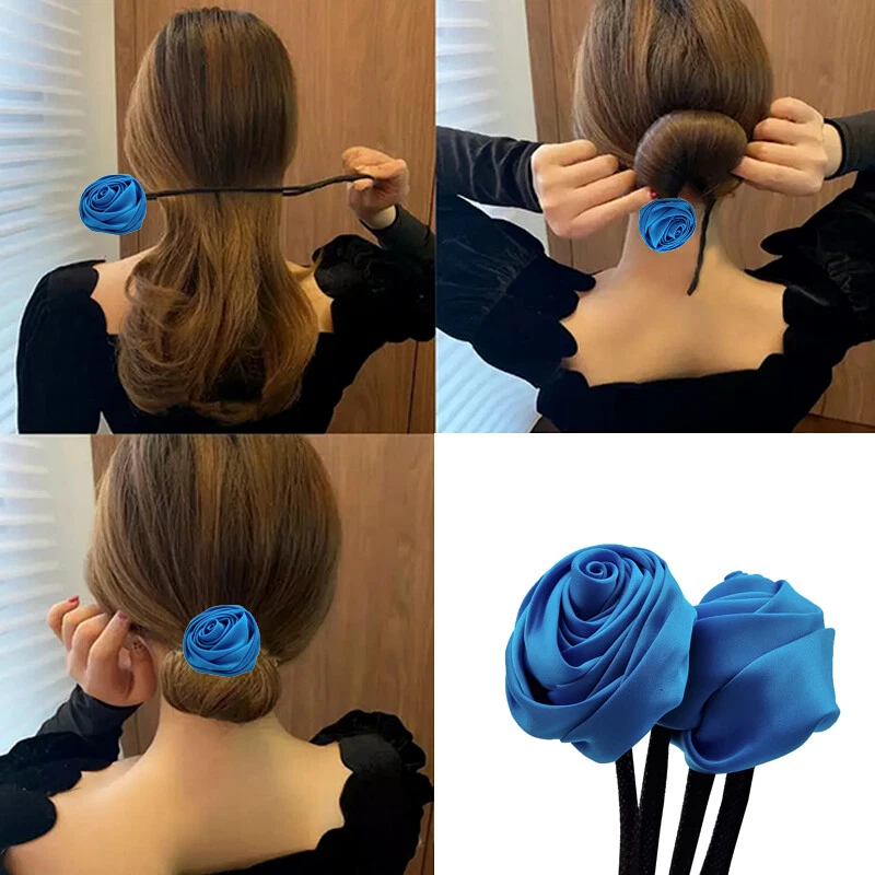 Accessorio Per Capelli Da Donna Con Corsetto – Fermaglio Floreale Blu Con Piume E Rete, Cappello Da Sposa E Fascia Per Cerimonie - 2