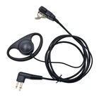 Security D Earphone Earpiece Headset Mic for Motorola Radio 2 Pin Walkie Talkie