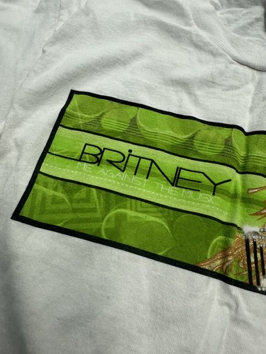 VTG Britney Spears 2004 Me Against the Music T-Shirt Youth Medium 10-12 Delta - Picture 7 of 9