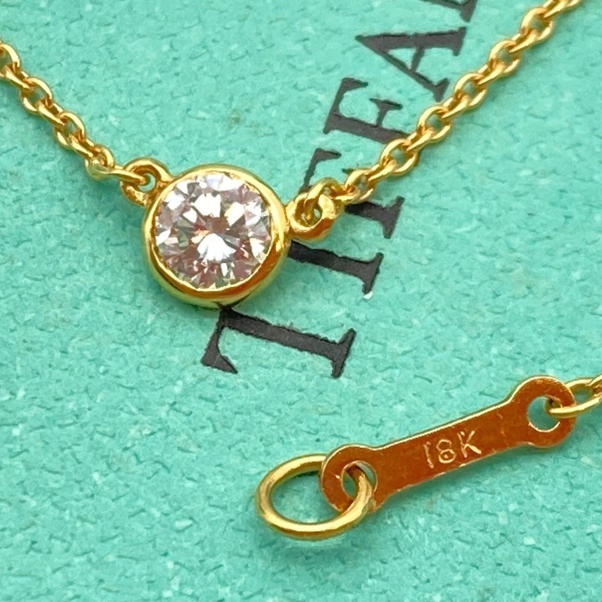 Tiffany & Co. by the Yard 1P Diamond Necklace 0.2c 16 