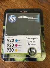 Genuine HP 920 CYAN, MAGENTA YELLOW ORIGINAL INK CARTRIDGES 12/2014