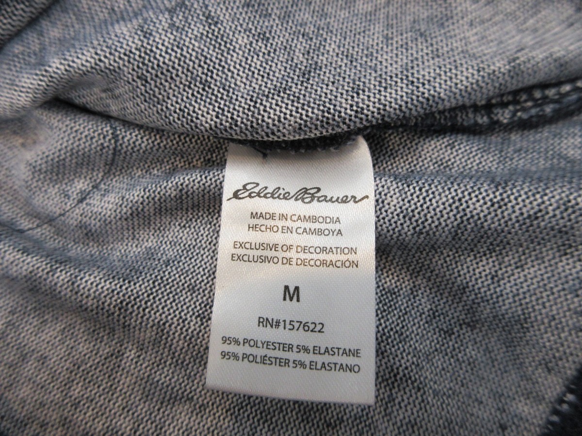 Eddie Bauer Shirt Womens Adult Medium Blue Casual Hoodie