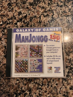 Galaxy of Games Mahjongg (PC,CD-ROM, 1997) New CD In Original Case | eBay