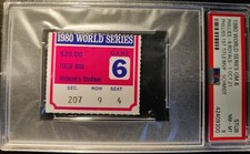 1980 World Series Game 6 Phillies Ticket Stub PSA 8 NONE HIGHER 1st championship