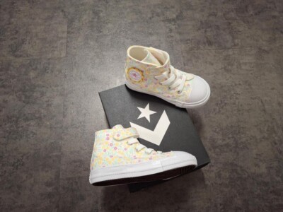 CONVERSE CTAS 1V HI Sneaker Gr 24 Chuck Taylor KINDERSCHUHE mit Blumen NEU