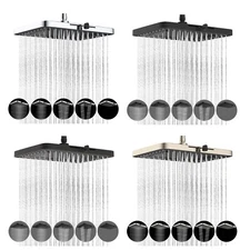 Hibbent 5 Spray Modes Shower Head 13'' High Pressure Rain Shower Head Bathroom