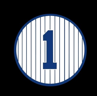 NY Yankees Custom Made Billy Martin #1 Multi Layer Vinyl Sticker 4x4 Inches!