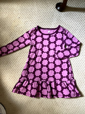 Girls TEA brand size 3T cotton swing dress purple floral print