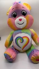 Care Bears 14" Plush Togetherness Bear Rainbow Heart 2021 Stuffed Animal Pastel