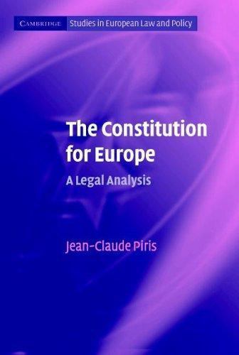 Constitution for Europe Legal Analysis Jean-Claude Piris Paperback 9780521682183